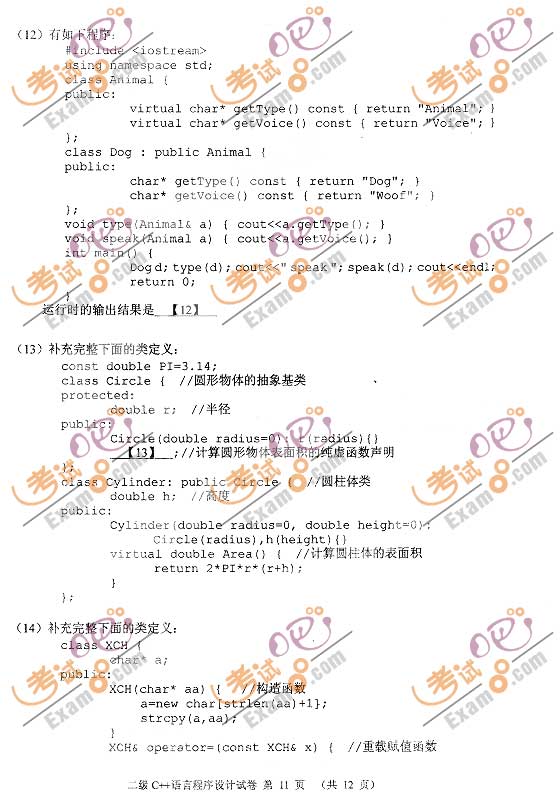 2009��3�¼�����ȼ����Զ���C++��������