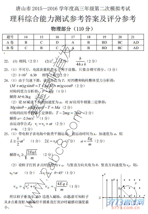 2016ɽģɽ2015-2016ѧȸ꼶ڶģ⿼Ծ