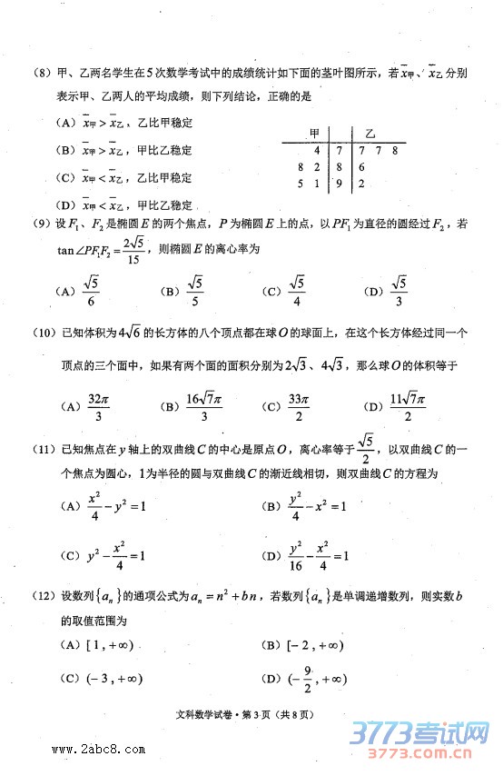 2016ϸģѧ2016ʡڶθбҵϰͳһĿѧ&#8203;
