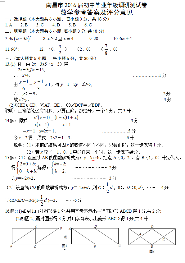 2016ϲпһģѧϲ2016бҵ꼶вԾѧ