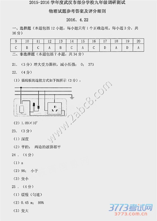 2015-2016ѧ人вѧУ꼶вԾ2016.4.22